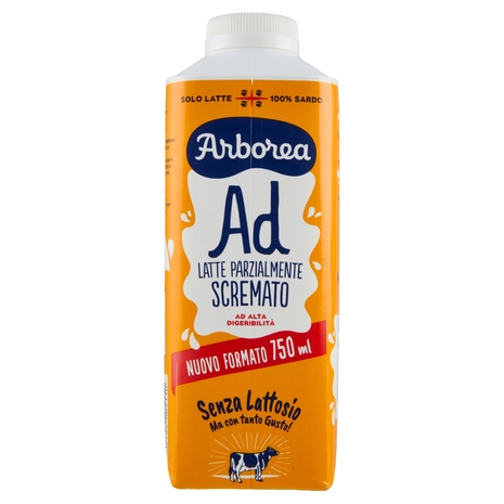 Arborea Ad Latte Parzialmente Scremato ad Alta Digeribilità Senza Lattosio 750 ml